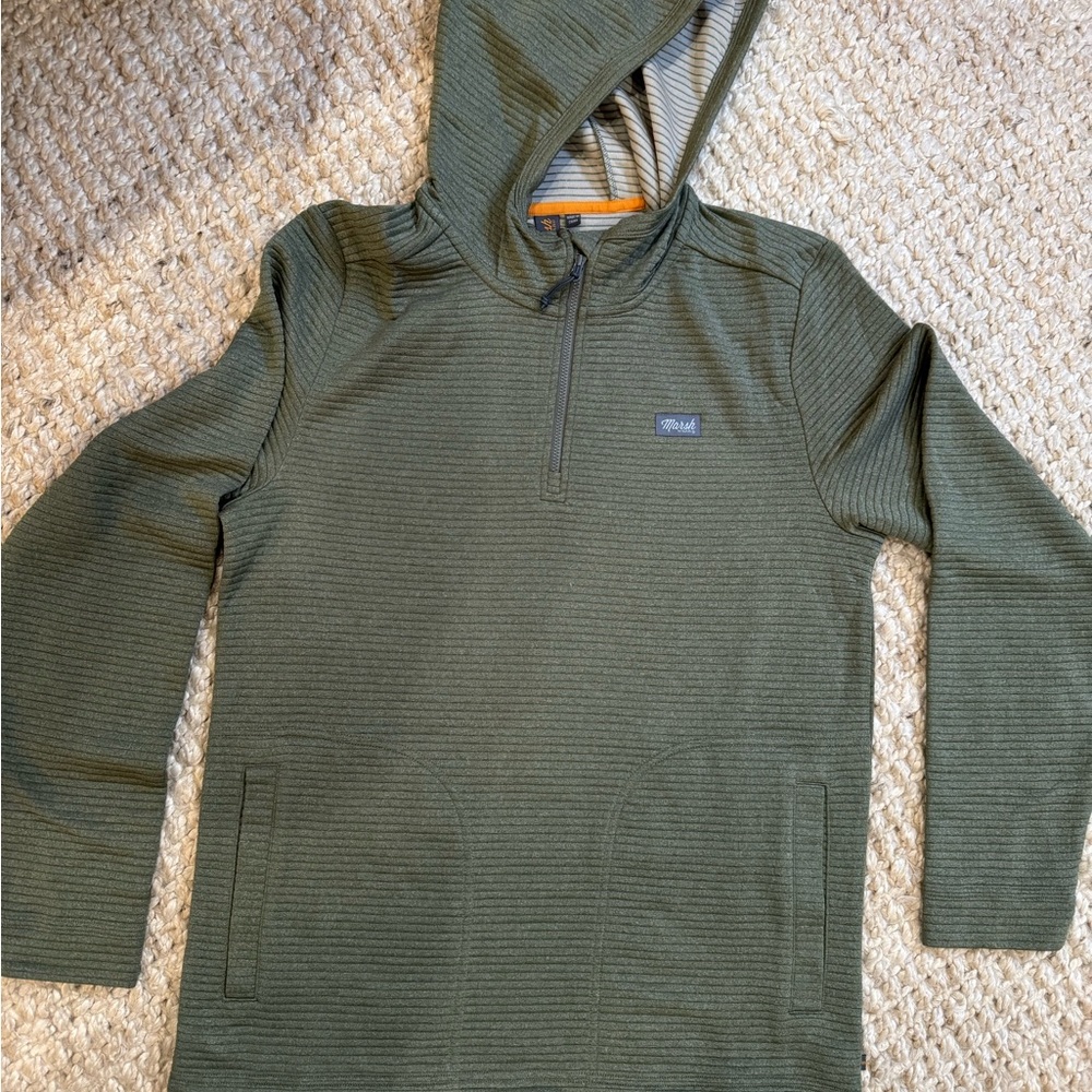 Olive Green Hooded Sweatshirt